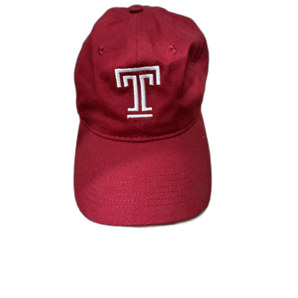Temple University cherry and white ballcap hat